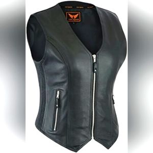 Womens Genuine  Leather  Vest